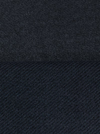 Navy/Black Wool/Nylon Two-Tone Twill Coating - Imported From Italy - 58W