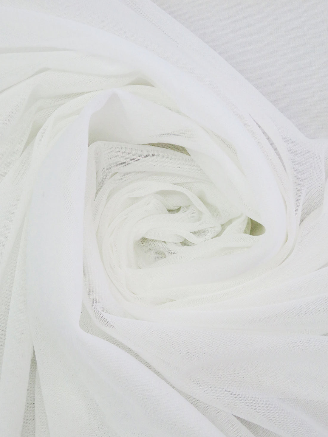 Daisy White Nylon/Lycra Sheer Mesh Knit Lining - NY Designer - 58W