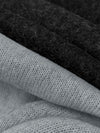 Heathered Dark Charcoal/Muted Soft Shale Blue Wool/Polyester Double-Faced Sweater Knit - Imported From Italy - 56W