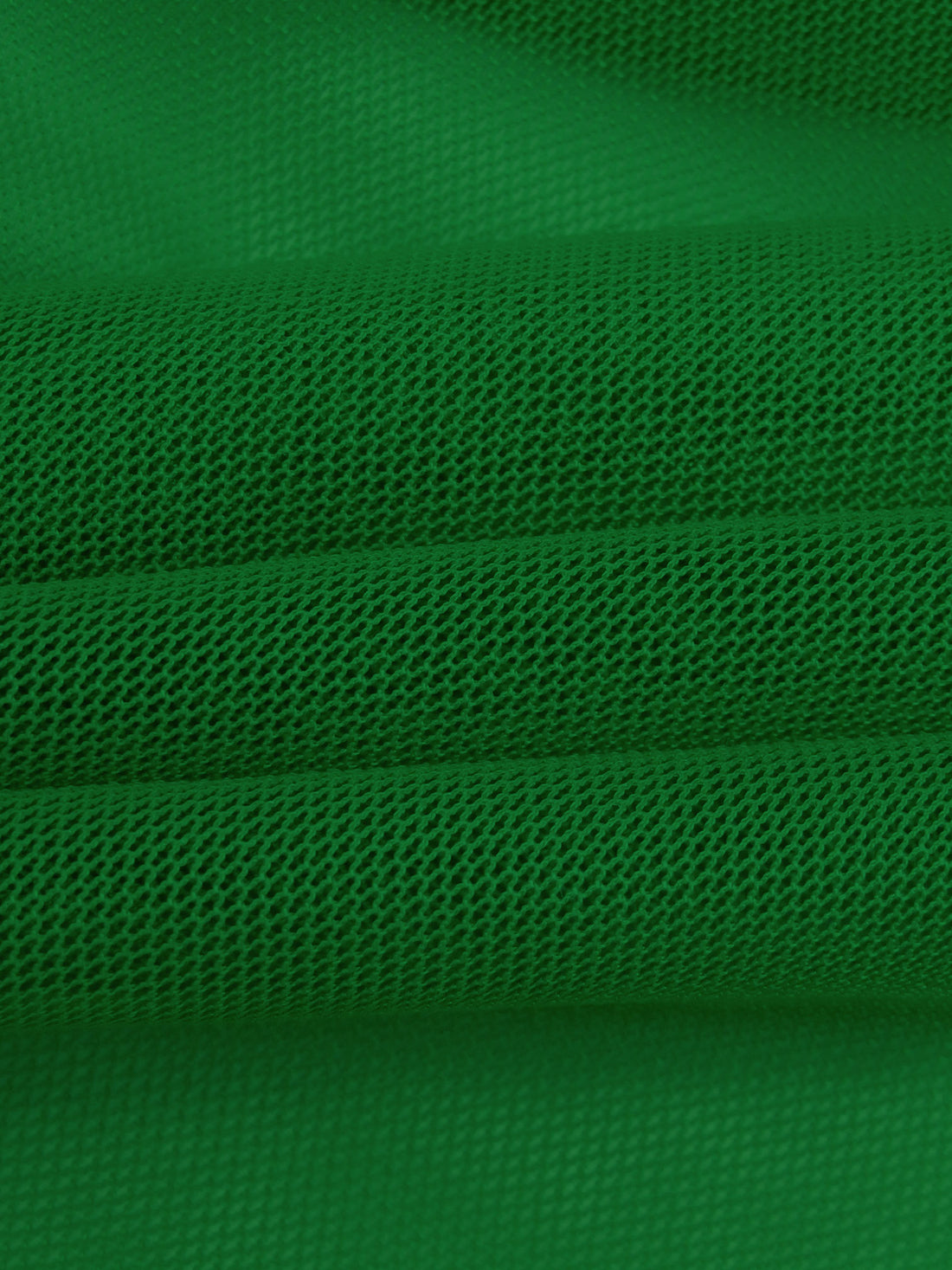 Deep Green Nylon/Lycra Mesh Knit - NY Designer - 58W