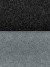 Heathered Dark Charcoal/Muted Soft Shale Blue Wool/Polyester Double-Faced Sweater Knit - Imported From Italy - 56W