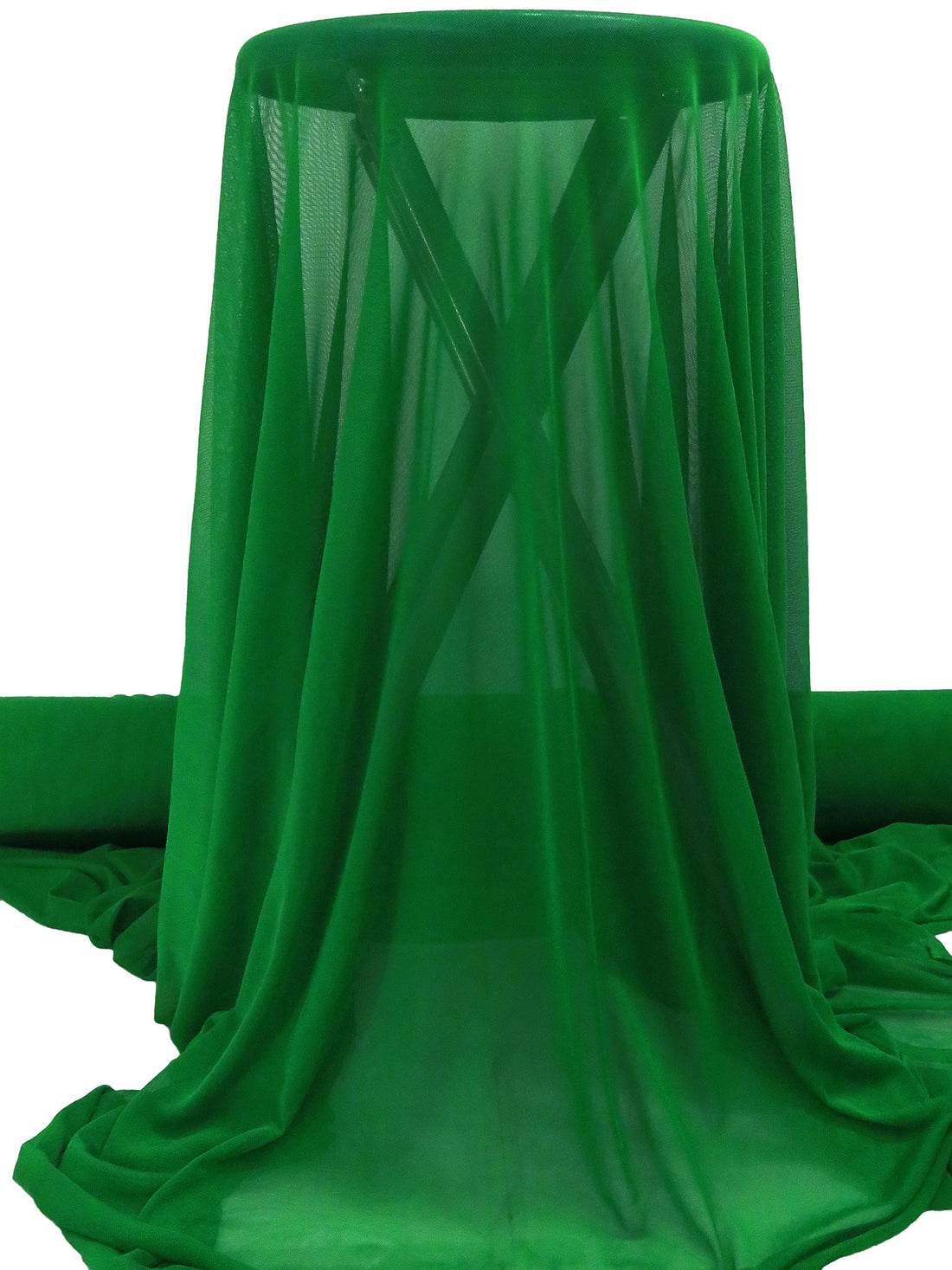 Deep Green Nylon/Lycra Mesh Knit - NY Designer - 58W