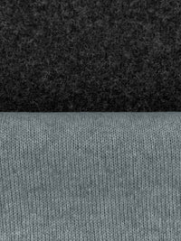 Heathered Dark Charcoal/Muted Soft Shale Blue Wool/Polyester Double-Faced Sweater Knit - Imported From Italy - 56W