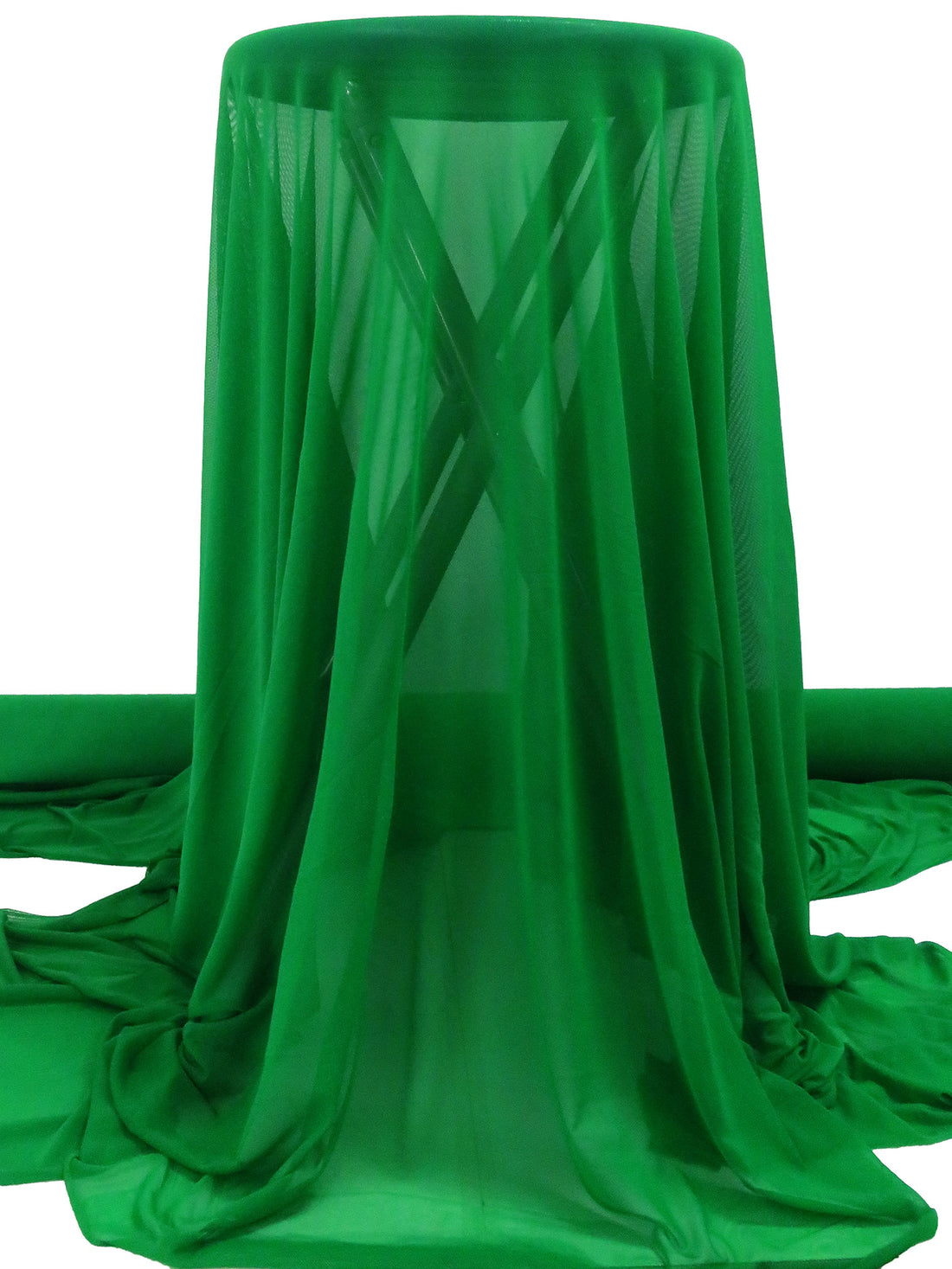 Irish Green Nylon/Lycra Mesh Knit - NY Designer - 56W