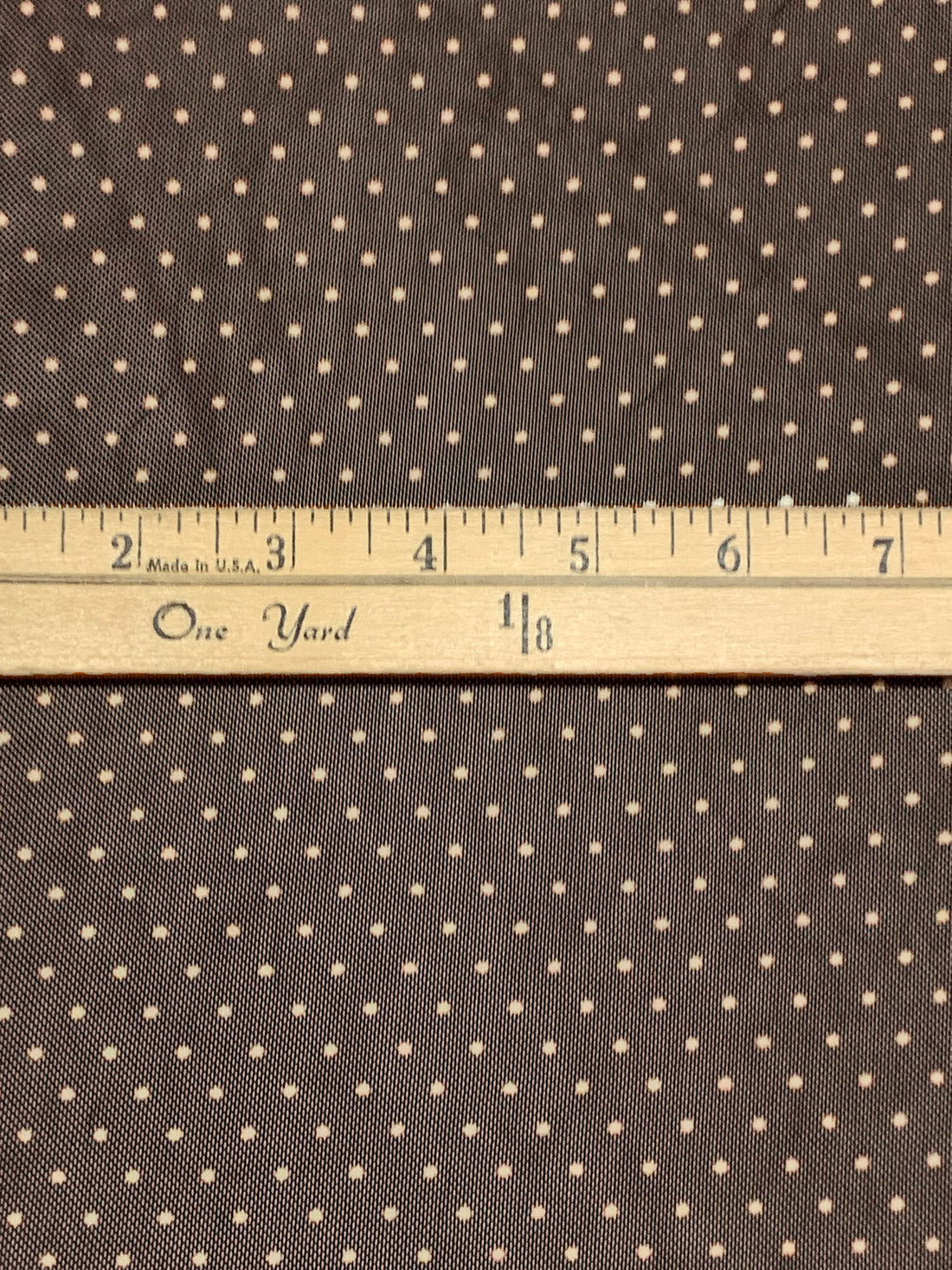Walnut/Cream Nylon/Lycra Mini Polka Dot Print Mesh Knit 54W