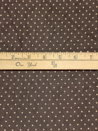 Walnut/Cream Nylon/Lycra Mini Polka Dot Print Mesh Knit 54W