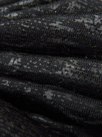 Jet Black/Midnight Black Polyester/Lycra Novelty Grunge Print Puckered Double Knit 58W