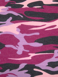 Jazzberry Jam/Bubble Gum/Dark Raisin/Multi Polyester/Rayon/Lycra Camouflage Print French Terry Knit 58W