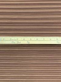 Cocoa Nutmeg Brown Polyester/Lycra Pleated Knit - NY Designer - 60W