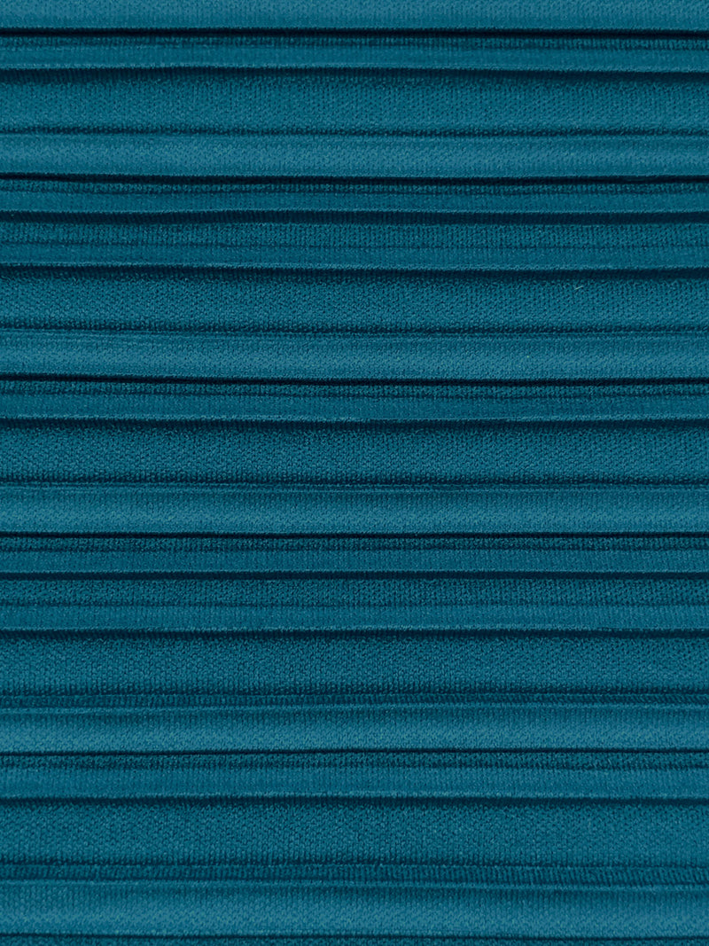 Ocean Blue Polyester/Lycra Pleated Knit - NY Designer - 60W