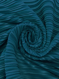 Ocean Blue Polyester/Lycra Pleated Knit - NY Designer - 60W