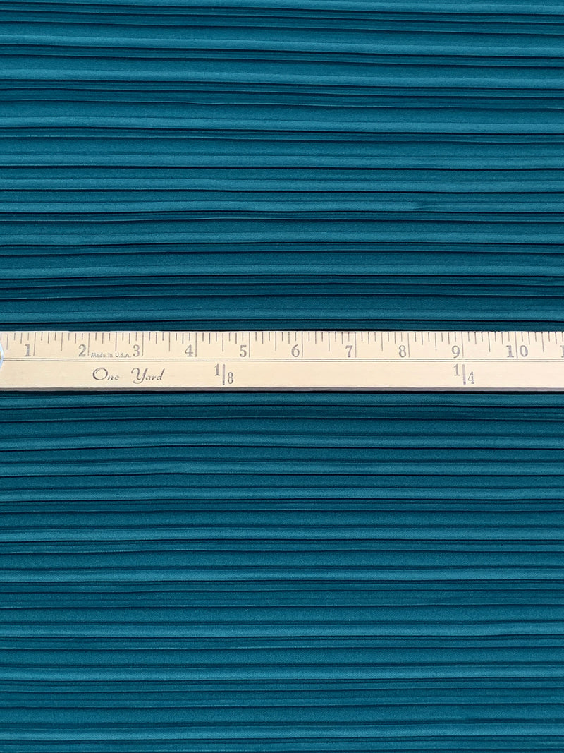 Ocean Blue Polyester/Lycra Pleated Knit - NY Designer - 60W
