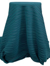 Ocean Blue Polyester/Lycra Pleated Knit - NY Designer - 60W