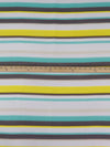 Lemon/White/Mint/Multi Rayon/Lycra Horizontal Stripe Print Jersey Knit 57W