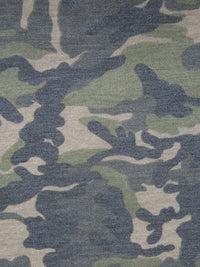 Outer Space Gray/Moss Green/Grullo/Multi Polyester/Rayon/Lycra Camouflage Print French Terry Knit 59W