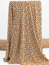 Windsor Brown/White Polyester/Lycra Geometric Tile Print DTY Knit 59W