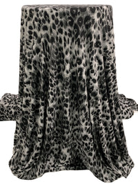 Pale Gray/Iron/Charcoal/Black Polyester/Lycra Animal Print DTY Knit 58W