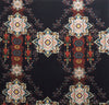 Dark Navy/Flame Orange/Dark Teal/Multi Polyester/Lycra Large Ornate Medallion Print Crepe Techno Knit 58W