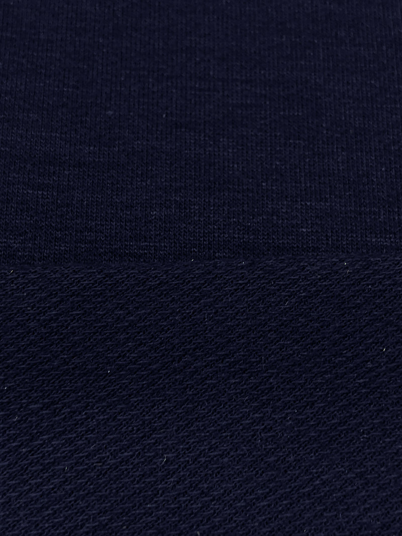 Navy Polyester/Rayon/Lycra French Terry Knit 60W