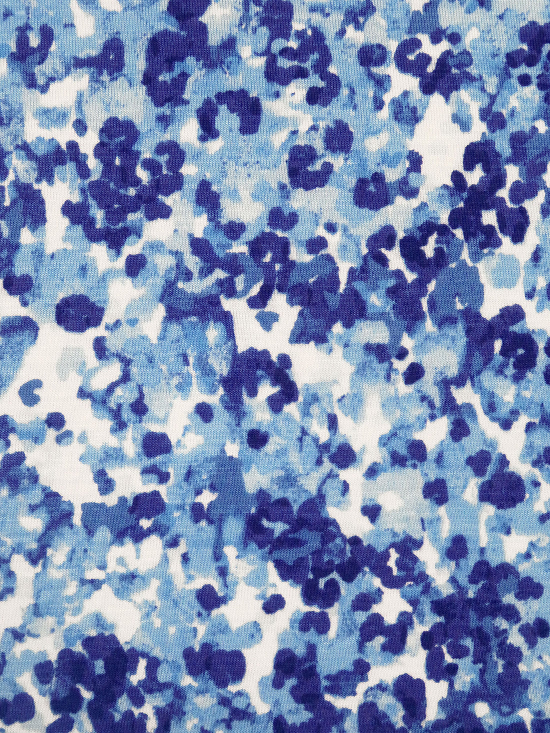 Dark Cornflower/White/Baby Blue Rayon/Lycra Abstract Print Jersey Knit - NY Designer - 64W