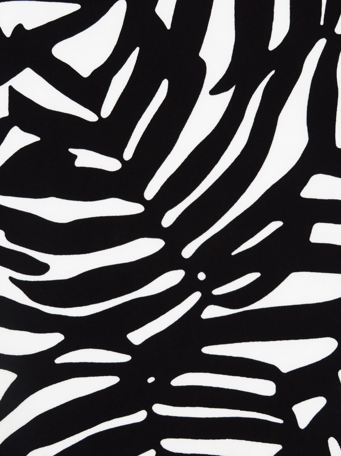 Black/White Polyester/Lycra Leaf Silhouette Print Double Brushed Knit - NY Designer - 64W