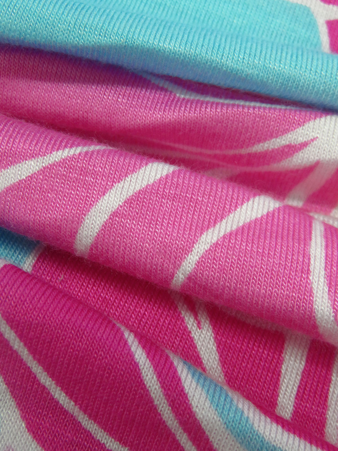 Light Hawaii Blue/Marigold/Amaranth Pink/Multi Rayon/Lycra Large Tropical Floral Print Jersey Knit - NY Designer - 66W