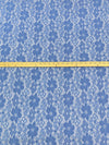 Silver Lake Blue Nylon/Lycra Re-Embroidered Floral Stretch Lace - NY Designer - 56W