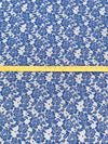 Cobalt Blue 100% Polyester Floral Design Lace - NY Designer - 52W