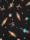 Black/Candy Pink/Sky Blue/Multi Polyester/Lycra Nutcracker Ballet Print Brushed Sweater Knit - NY Designer - 60W