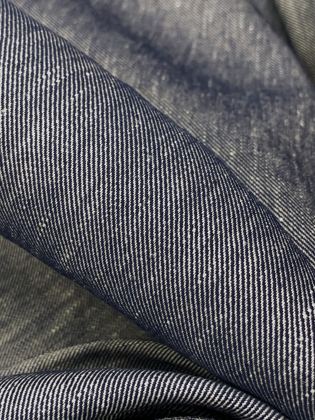 Navy Linen/Nylon/Rayon/Lycra Stretch Linen Blend Bottom Weight Woven - Veronica Beard - 58W