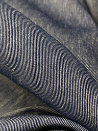 Navy Linen/Nylon/Rayon/Lycra Stretch Linen Blend Bottom Weight Woven - Veronica Beard - 58W