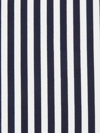 White/Navy Polyester/Lycra Vertical Stripe Print DTY Knit 60W