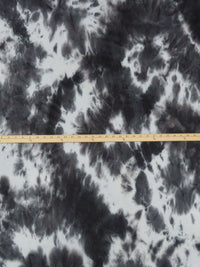 Lead Gray/Pale Glacial Gray/Muted Black Polyester/Rayon/Lycra Tie-Dye French Terry Knit 60W