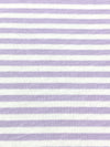 Lavender/White 100% Cotton Horizontal Stripe Print Jersey Knit - NY Designer - 60W