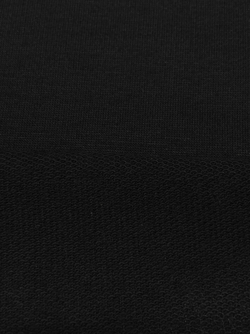 Black Polyester/Rayon/Lycra Hazy French Terry Knit 58W