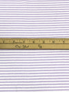Lavender/White 100% Cotton Horizontal Stripe Print Jersey Knit - NY Designer - 60W