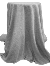 Light Heathered Gray Cotton/Polyester Sweatshirt Fleece 60W