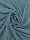 Moonstone Blue Polyester/Lycra 1x1 Fine Rib Knit - NY Designer - 58W