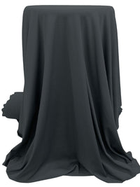 Deep Graphite Polyester/Lycra 1x1 Fine Rib Knit - NY Designer - 46W