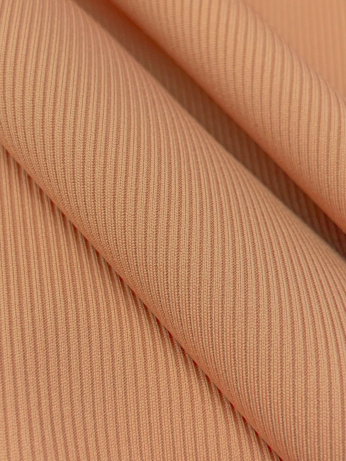 Peanut Brittle Polyester/Lycra 1x1 Fine Rib Knit - NY Designer - 46W