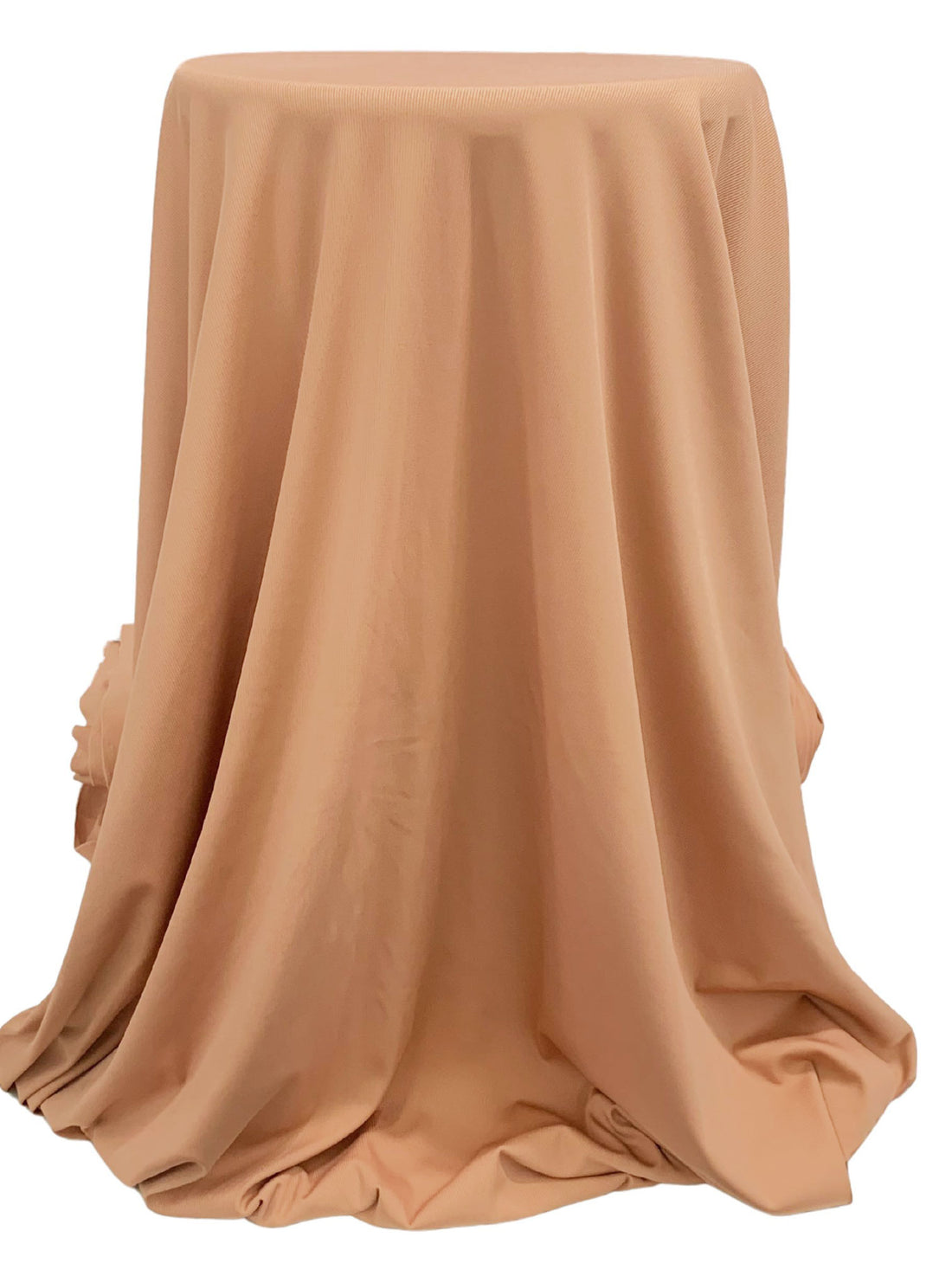 Peanut Brittle Polyester/Lycra 1x1 Fine Rib Knit - NY Designer - 46W