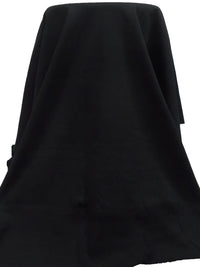 Cool Black Cotton/Lycra 1x1 Rib Knit - NY Designer - 40W