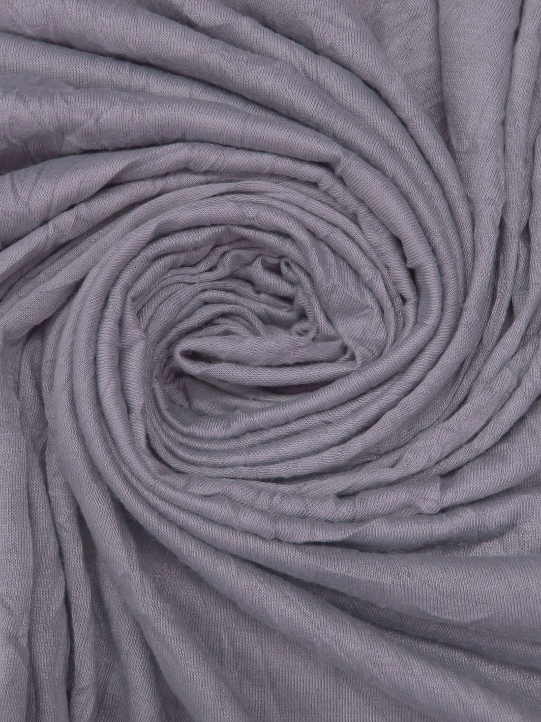 Dark Dusty Lavender 100% Polyester Crinkle Jersey Knit 60W