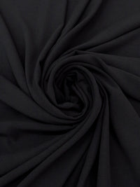 Crow Black 100% Polyester Drapey Crepe Suiting - Famous Dress Designer - 58W