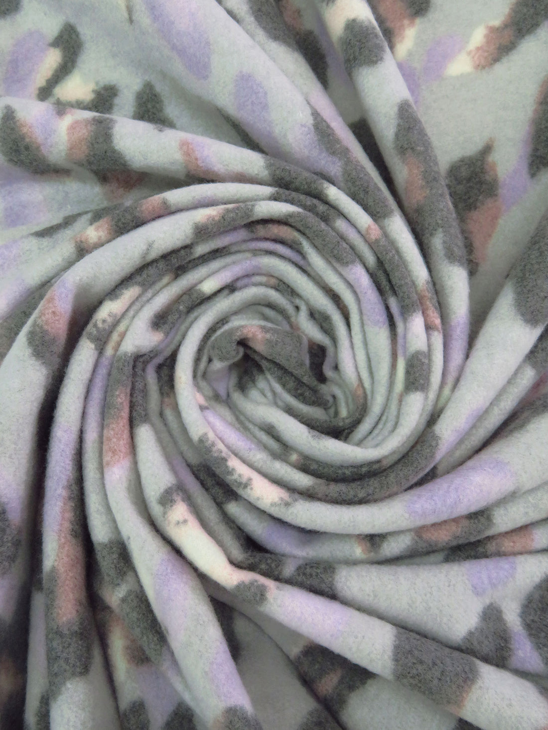 Charcoal Gray/Mauve Taupe/Lavender Purple/Multi 100% Polyester Abstract Animal Print Brushed Sweater Knit 58W