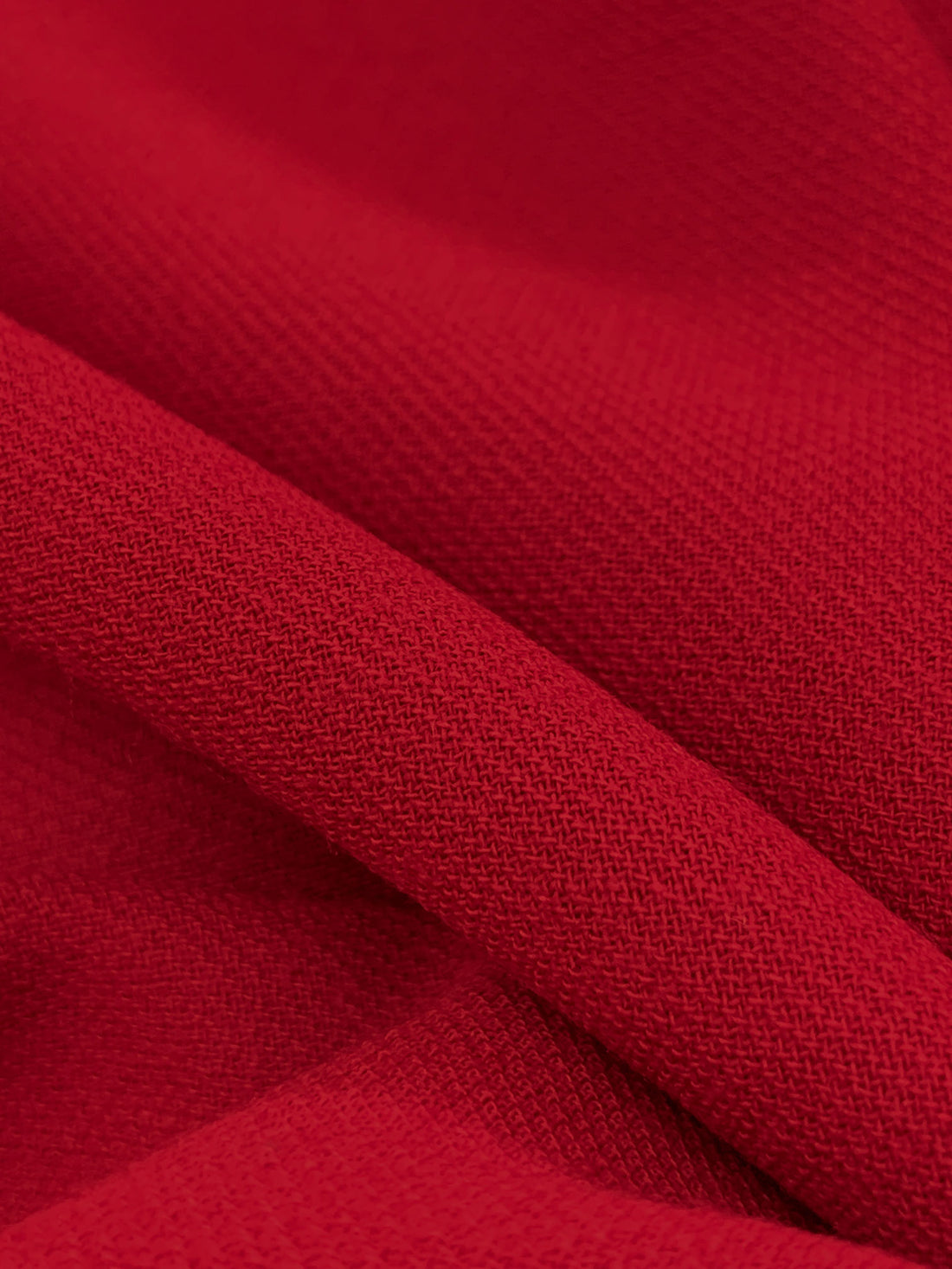 Cardinal Red 100% Worsted Wool Tricotine Suiting 58W
