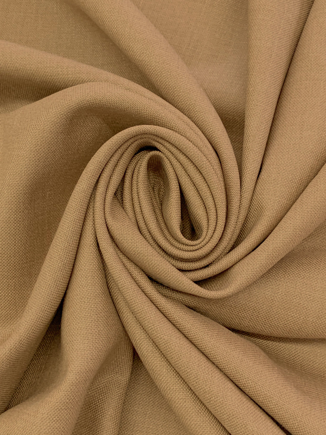 Dark Tan 100% Wool Basketweave Suiting 58W