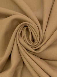 Dark Tan 100% Wool Basketweave Suiting 58W