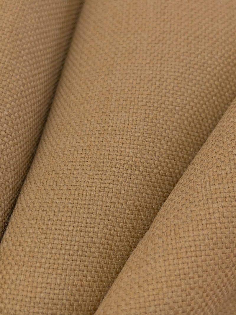 Dark Tan 100% Wool Basketweave Suiting 58W
