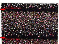 SOLD BY THE PANEL ONLY - Black/Hot Pink/Lemon-Lime/Multi Nylon/Lycra Artistic Floral Print Swim/Activewear Knit 58W